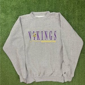 Vintage grey Minnesota Vikings crewneck